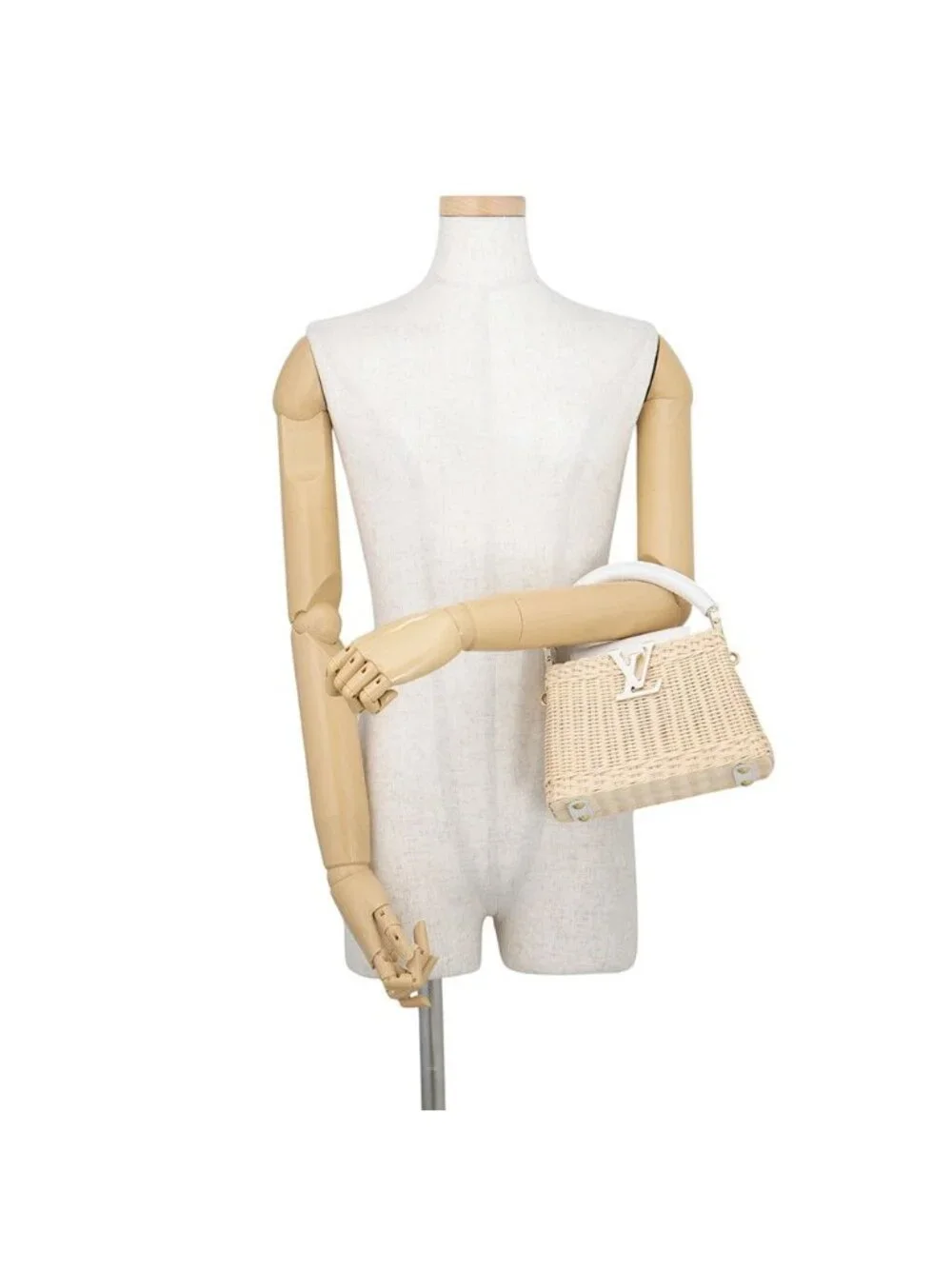Louis Vuitton Capucines Mini Rattan Cowhide Leather 2-Way Shoulder Bag